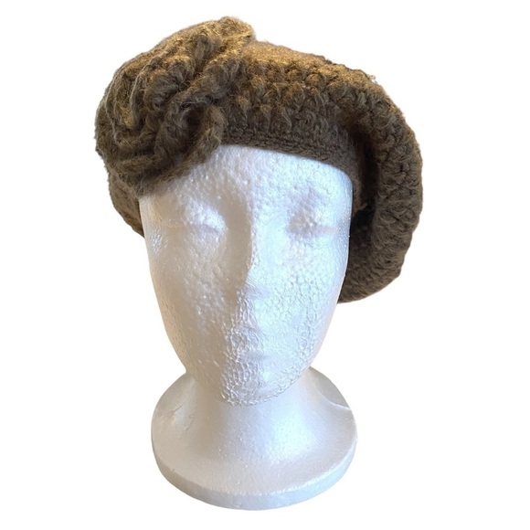 Wooden Ships Slouchy Flower Knit Beanie Hat - One Size